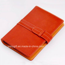 PU Leather 6 Ring Binders Planner Organizer Notebook with Card Slots and Snap Closure